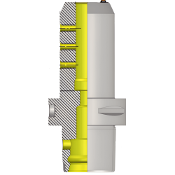 Polygonal Shank T5 SLA25 100 Side Lock Through Coolant  (Balanced to G2.5 25000 RPM) (ISO 26623-1) (Compatible with Capto® Style C5)
