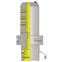 Polygonal Shank T6 SLA25 100 Side Lock Through Coolant  (Balanced to G2.5 25000 RPM) (ISO 26623-1) (Compatible with Capto® Style C5)