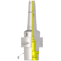 Polygonal Shank T5 HC06 150 Hydraulic Expansion chuck slim (Balanced to G2.5 25000 RPM) (ISO 26623-1) (Compatible with Capto® Style C5)