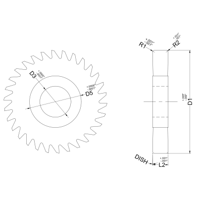 SLITTING SAW - CORNER RADIUS
