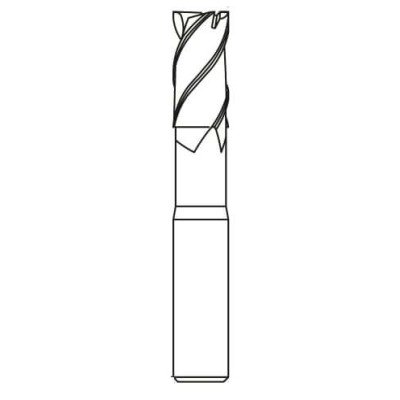 D5.0 x 8FL x 24EL x 60OAL x 6SHK x Z4 Square endmills for titanium components