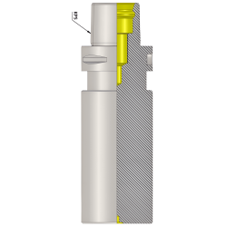 Polygonal Shank T10 Boring Bar Blank Dia 100.0  L 100 (Balanced to G2.5 25000 RPM) (ISO 26623-1) (Compatible with Capto® Style C10)