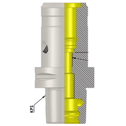 Polygonal Shank T10 HC 20S 100 Hydraulic Chuck (Balanced to G2.5 25000 RPM) (ISO 26623-1) (Compatible with Capto® Style C10)
