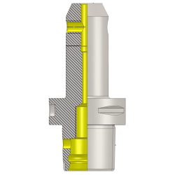Polygonal Shank T10 WN12 100 Weldon Type Holder (Balanced to G2.5 25000 RPM) (ISO 26623-1) (Compatible with Capto® Style C10)