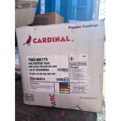 CARDINAL POLYESTER TGIC POWDER COATING SEMI GLOSS BLACK TEXTURE RAL 9005 Mfg. Part No: T041-BK179 (50lb)