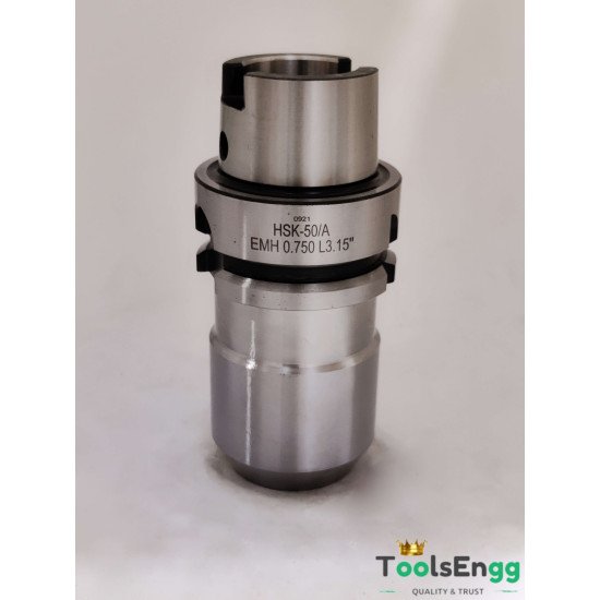 HSK A50 Endmill Holder 0.750 Inch Length 3.15 inch