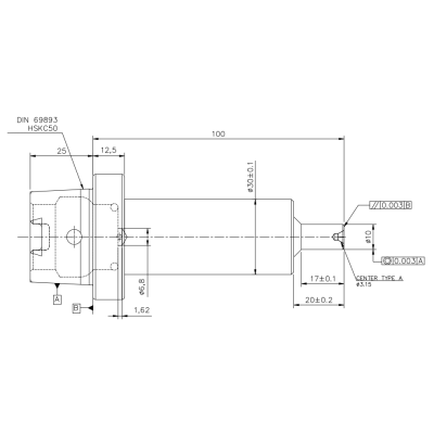 HSK-C50 Calibration Tool (Special Tool) As Per Attached Drawing