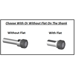 D 0.500" ER11 L 2.75" ER Cylindrical Collet Chuck With Slotted Nut