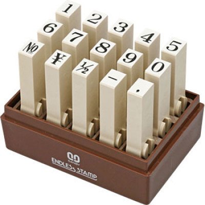 Sanby Endless Stamp Complete Set - Numericals (15 Pcs) Size #0 - India's Only Stockist of Sanby Products