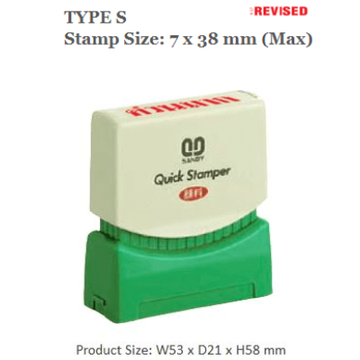 QUICKSTAMPER Type S - REVISED