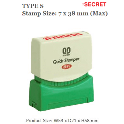 QUICKSTAMPER Type S - SECRET