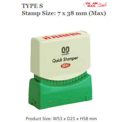 QUICKSTAMPER Type S - VIA AIR MAIL