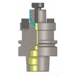 HSK 63F FMH-K16 045 Face Mill Holder-Through Coolant (Balanced to G 2.5 25000 RPM) (DIN 6357) HSK 63F FMH-K16 045 Face Mill Holder-Through Coolant (Balanced to G 2.5 25000 RPM) (DIN 6357)