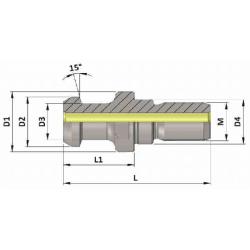 PS ISO50 A ISO7388 TC PULL STUD