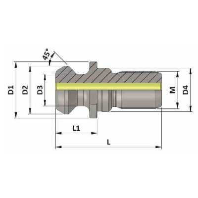 PS ISO40 B ISO7388 W/TC PULL STUD PS ISO40 B ISO7388 W/TC PULL STUD
