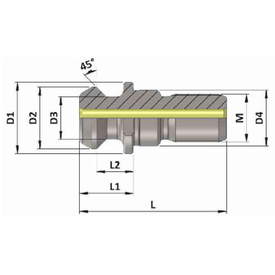 PS MAZAK SK40 W/TC PULL STUD