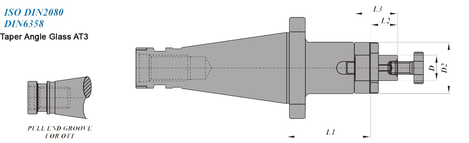 ISO40 CSMA27 052 AD CombiShell Mill Adapter