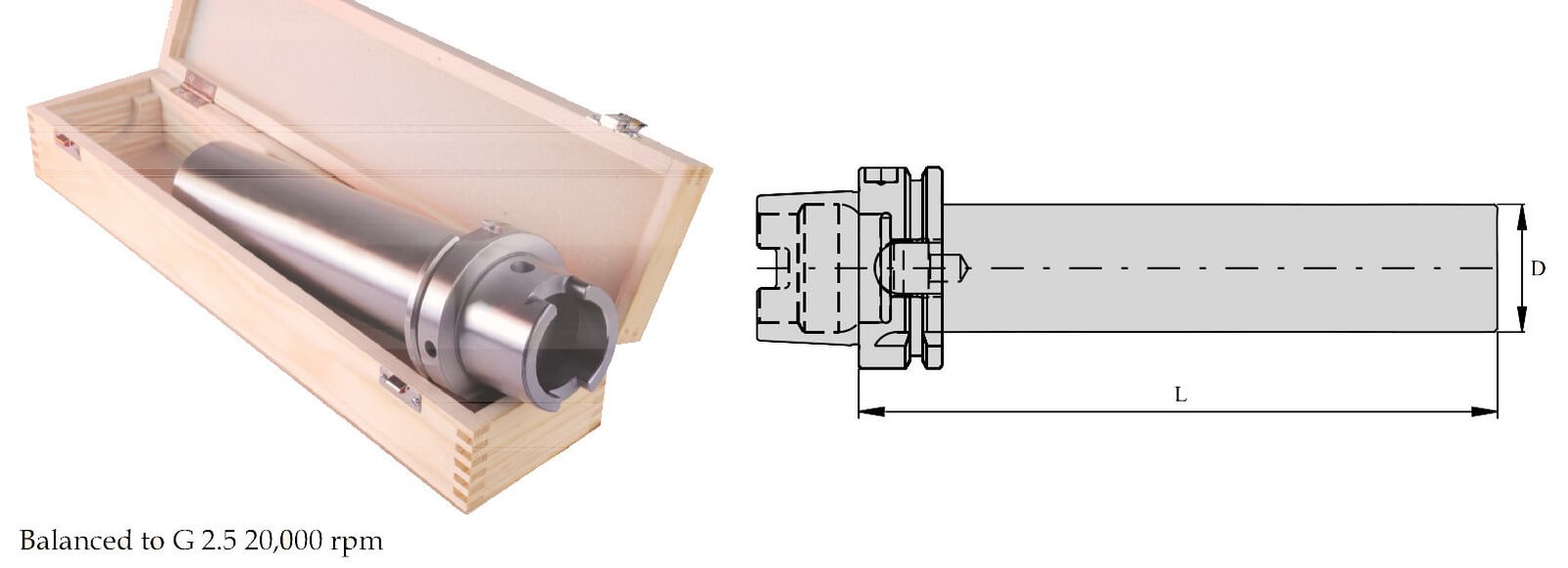 HSK-A 50 MASTER MANDREL DIA 32 L 200