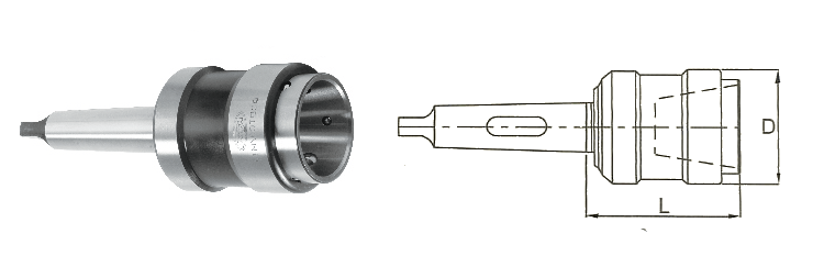 MT3 B QCDTC3 MORSE TAPER QUICK CHANGE DRILLING & TAPPING CHUCK